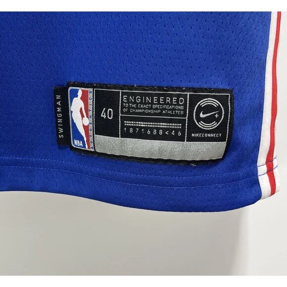 Nike Swingman Joel Embiid #21 Basketball Jersey Philadelphia 76ers NBA Sz S EUC - Picture 4 of 10